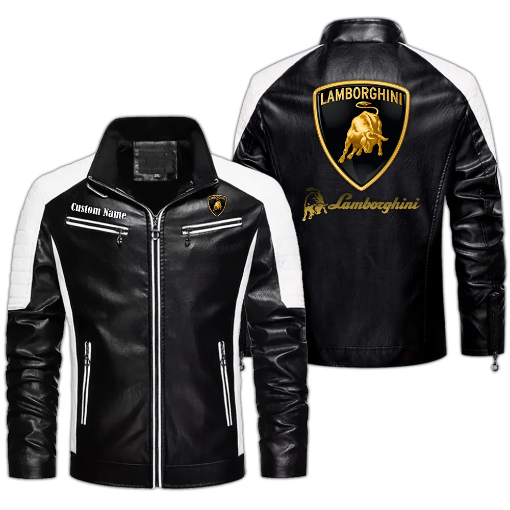 Italian Speed Machine Men's Pu Leather Jacket, Bold Streetwear PU Leather CAR040 - Black