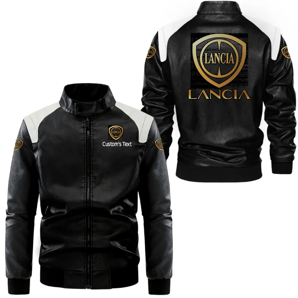 Italian Compact Black And White Leather Jacket, Everyday Bold Leather Style CAR080