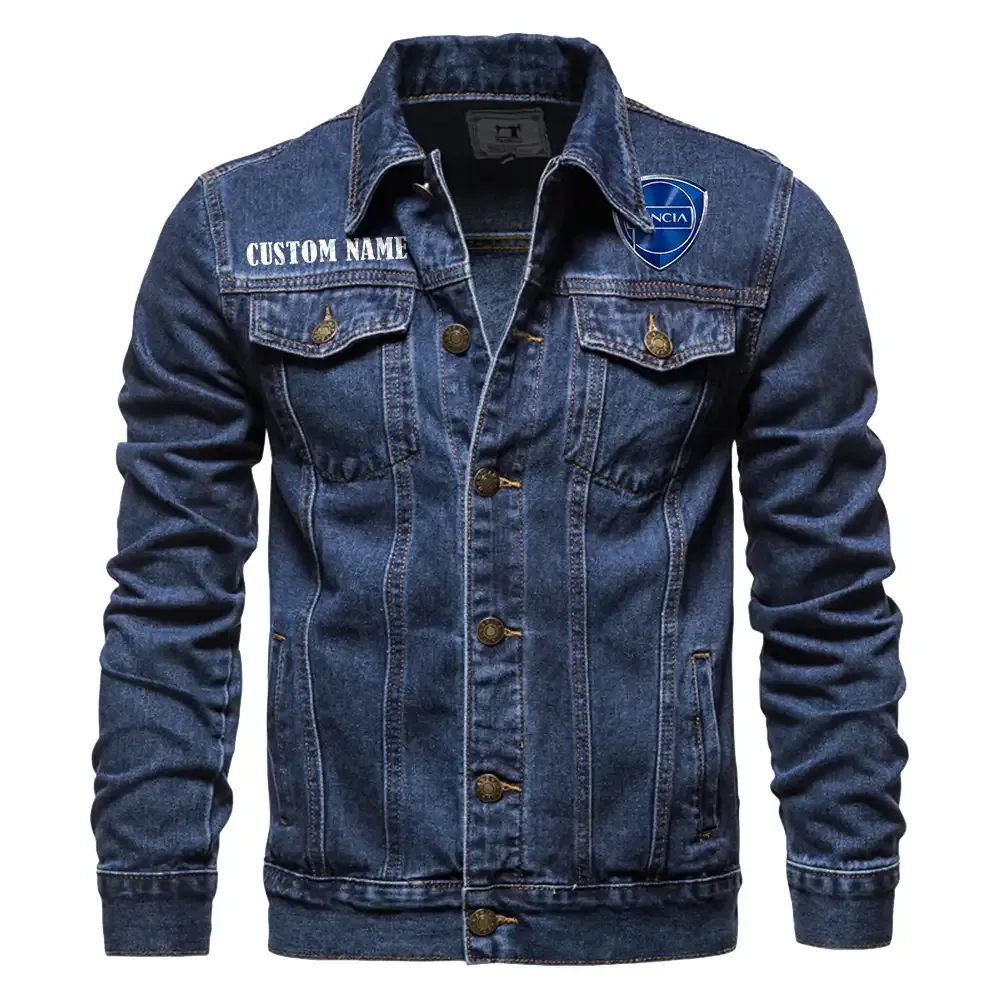 Retro Car Denim Jacket, Road-Ready Denim Jacket CAR190 - Dark Blue