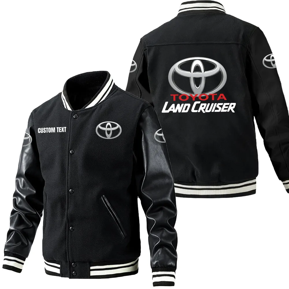 Bold Drive Leather Baseball Jacket, Road Life Leather Jacket CAR180 - Black