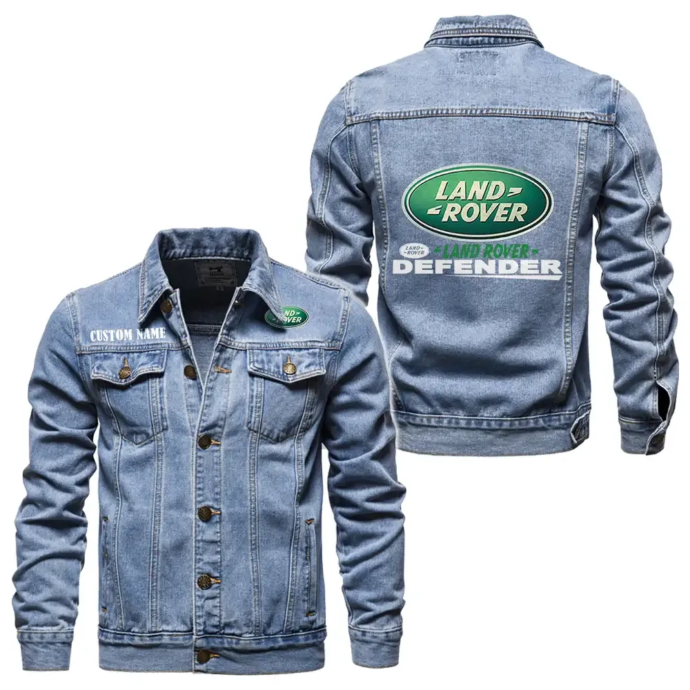 Outdoor Lifestyle Vehicle Denim Jacket, Motorcycle Pride Denim Style CAR190 - Light Blue