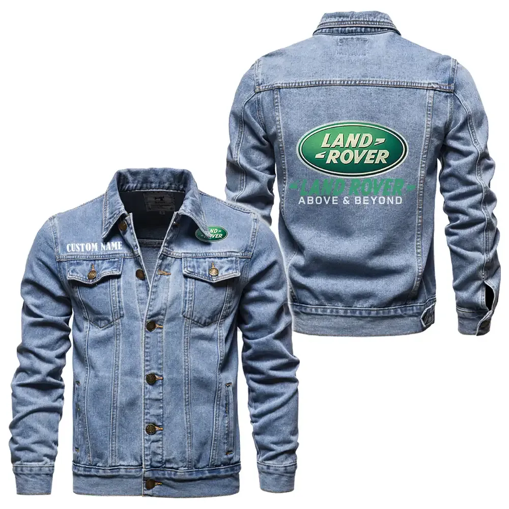 Adventure Utility Vehicle Company Denim Jacket, Motorcycle Pride Denim Style CAR190 - Light Blue
