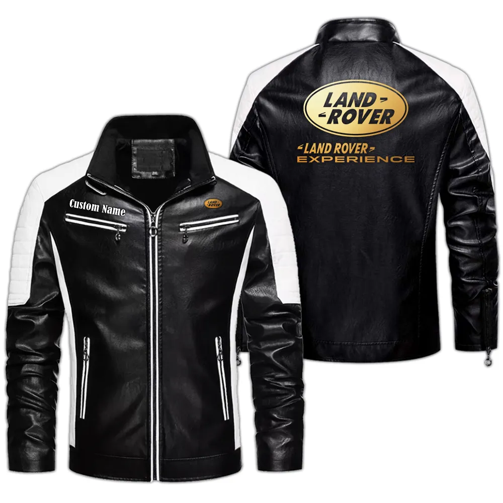 Off-Road Vehicle Brand Men's Pu Leather Jacket, Street-Ready PU Leather Jacket CAR040 - Black