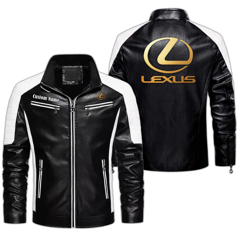 Hybrid Luxury Car Men's Pu Leather Jacket, Motorcycle Spirit PU Style CAR040 - Black