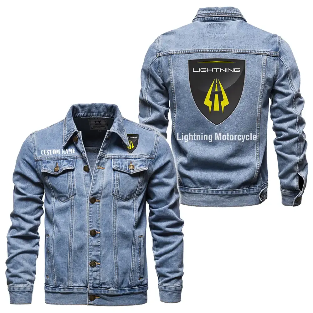 Precision Motion Denim Jacket, Classic Fit Gearhead Spirit CAR190 - Light Blue