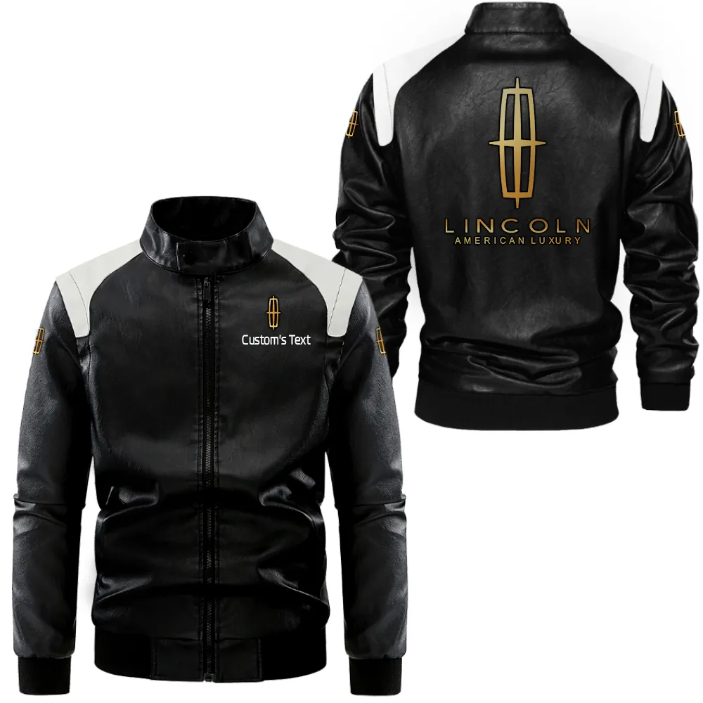 Luxury Sedan Black And White Leather Jacket, Car Pride Black & White CAR080