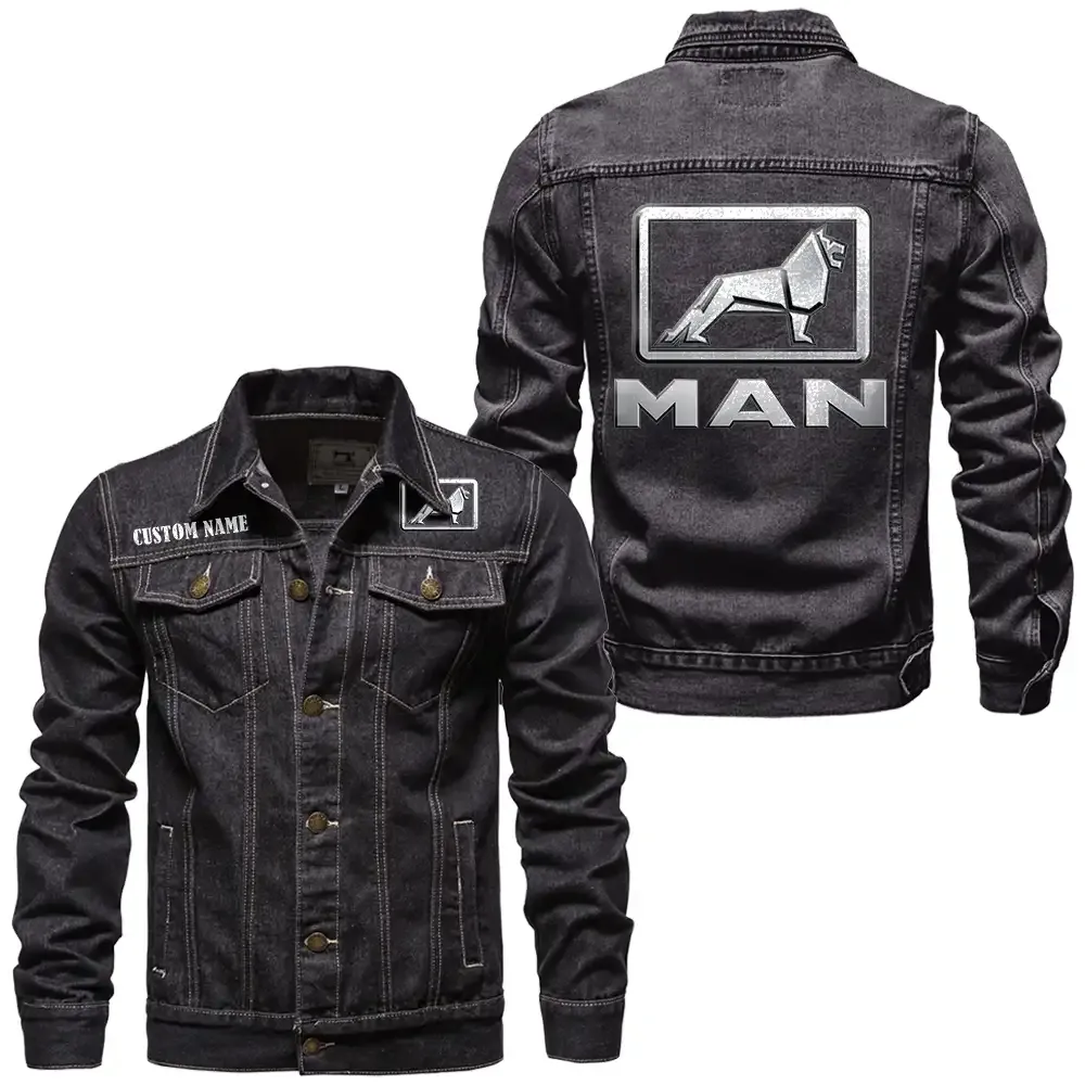 Long-Haul Transport Vehicle Denim Jacket, Everyday Rugged Denim Jacket CAR190 - Black