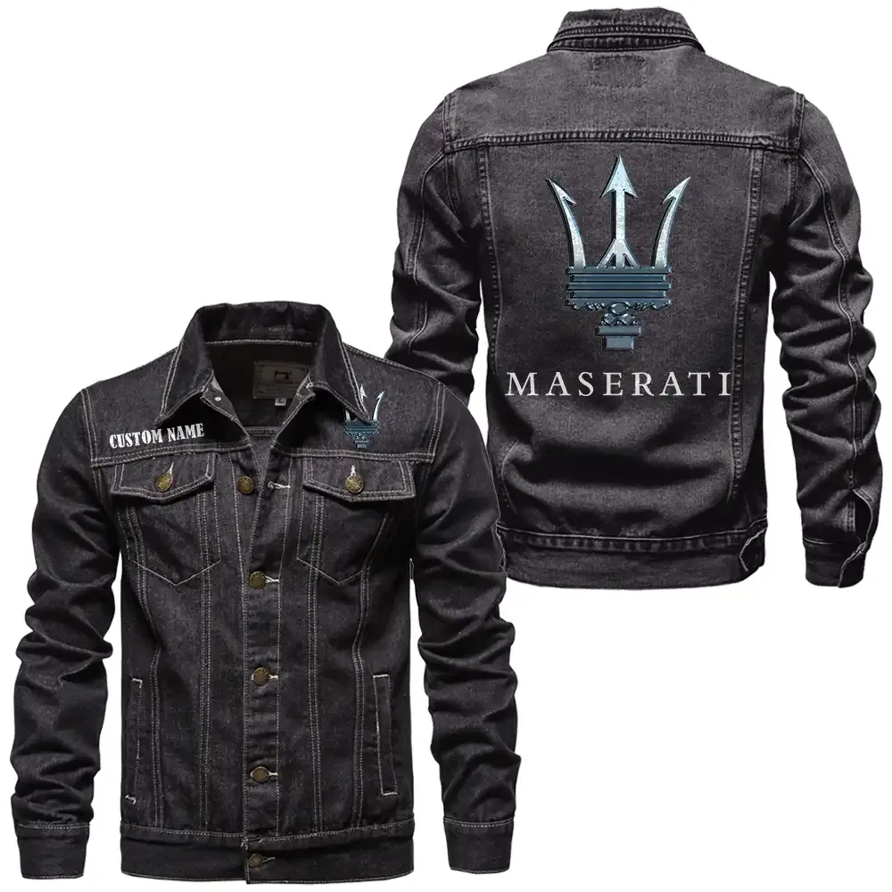 Supercar Denim Jacket, Street Spirit Denim Jacket CAR190 - Black