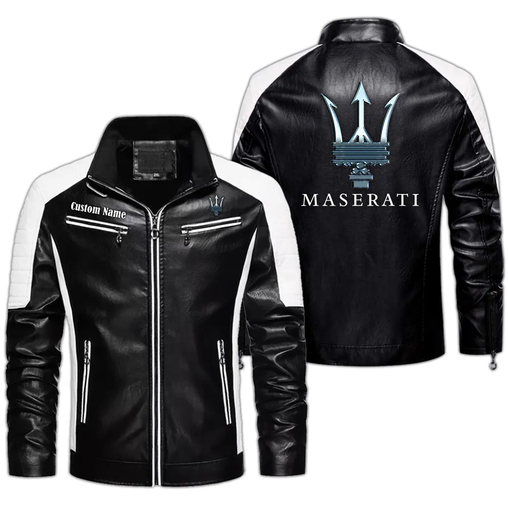 Luxury Coupe Make into line break Men's Pu Leather Jacket, Road Spirit PU Strength CAR040 - Black