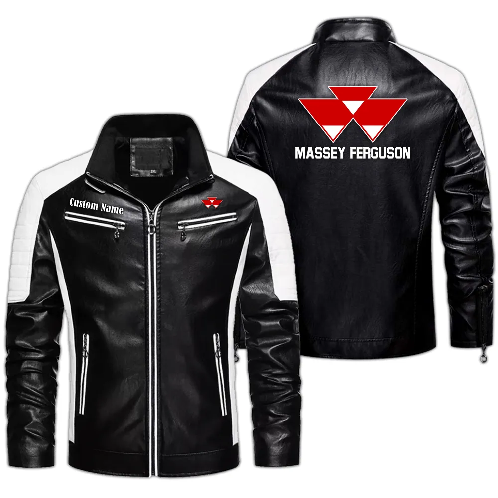Field Power Vehicle Men's Pu Leather Jacket, Motorcycle Spirit PU Style CAR040 - Black