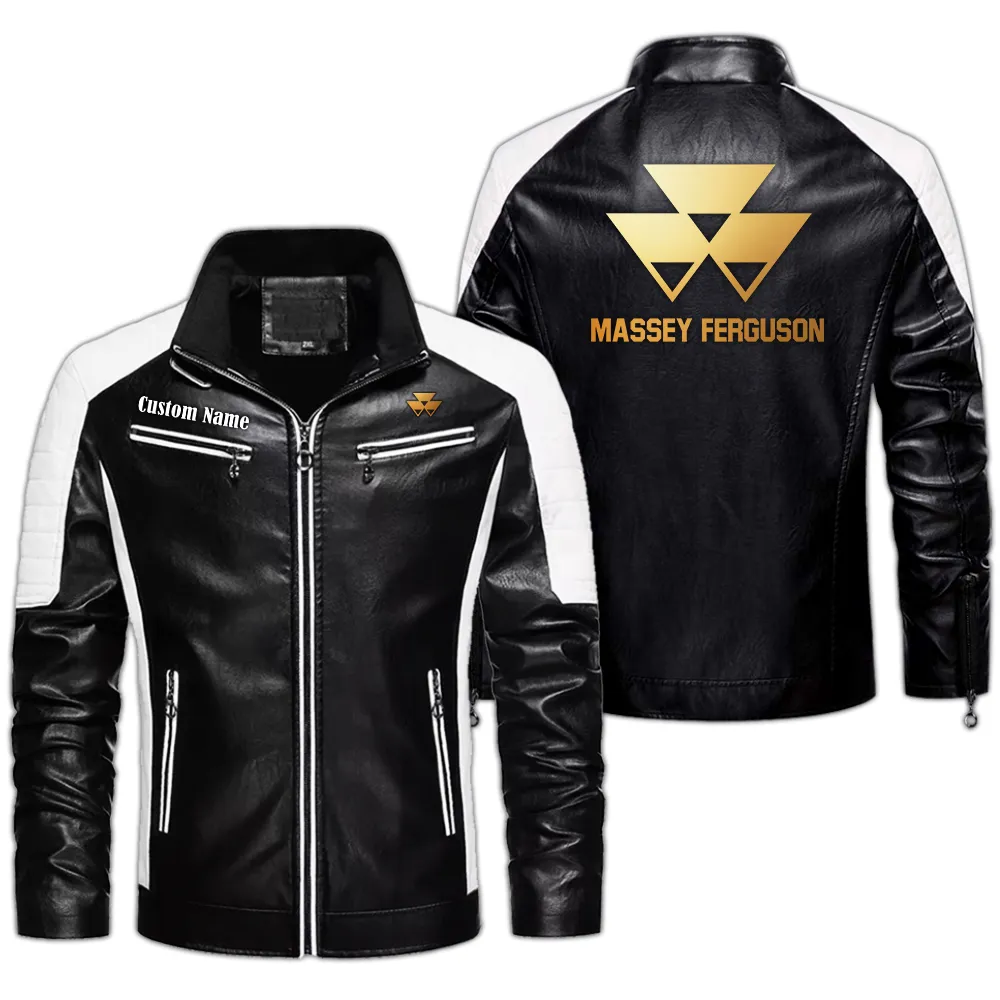 Farmwork Companion Men's Pu Leather Jacket, Car Enthusiast Leather Look CAR040 - Black
