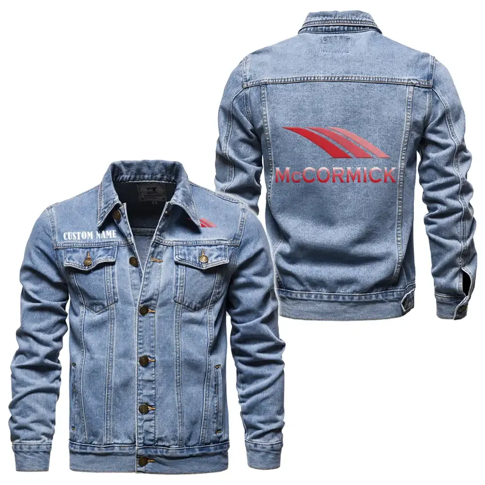 Farming Utility Tractor Denim Jacket, Rugged Style Everyday Denim CAR190 - Light Blue