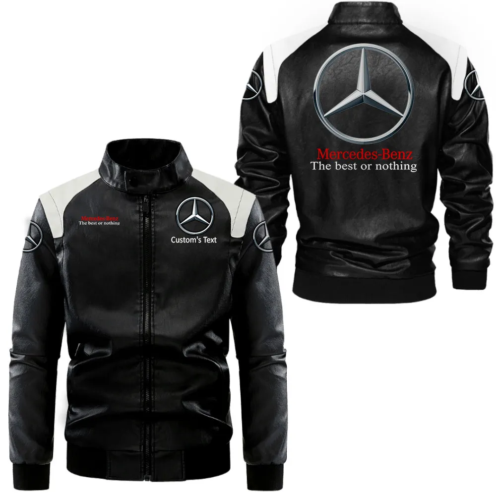 High-End Coupe Black And White Leather Jacket, Rider Spirit Two-Tone Edge CAR080