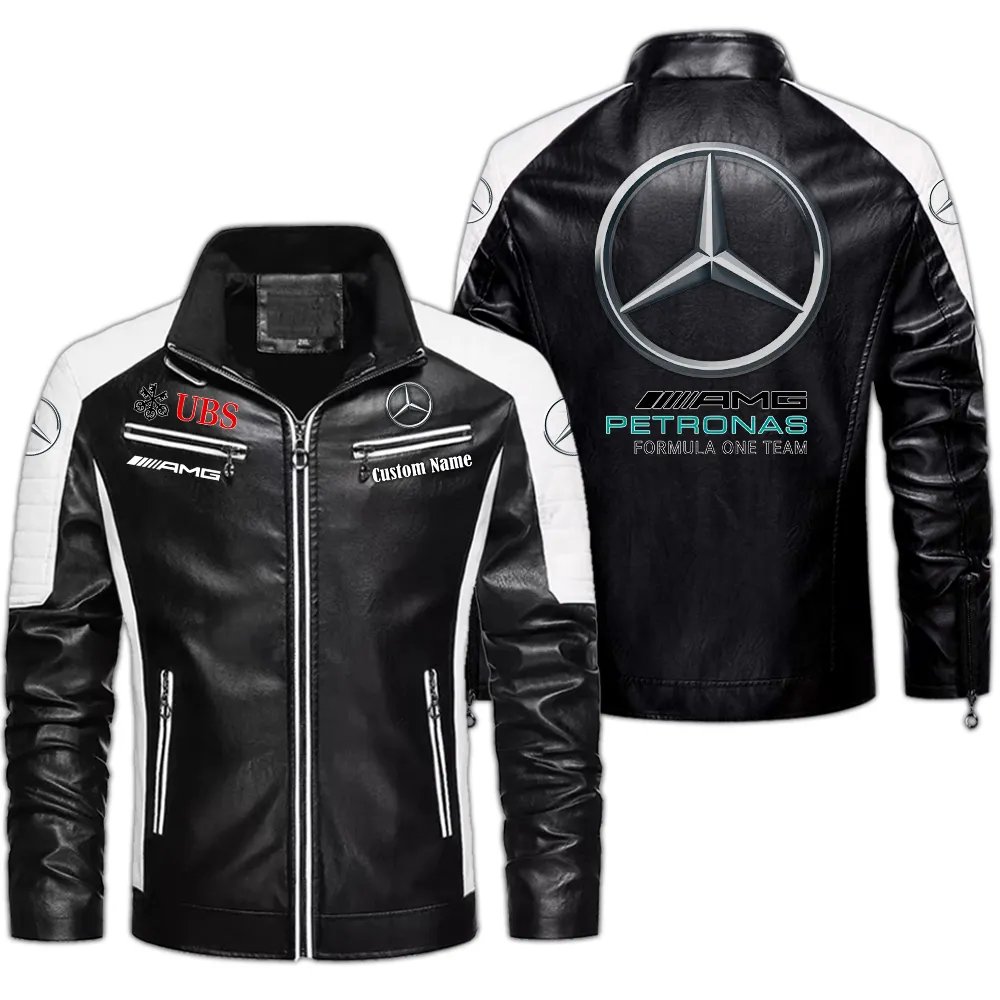 Grand Touring Auto Men's Pu Leather Jacket, Road-Ready PU Leather Style CAR040 - Black