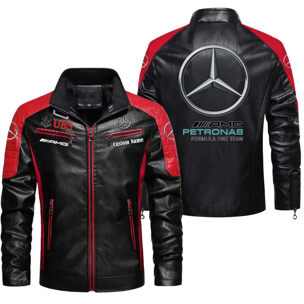 Executive Sedan Men's Pu Leather Jacket, Car Culture PU Jacket CAR040 - Red