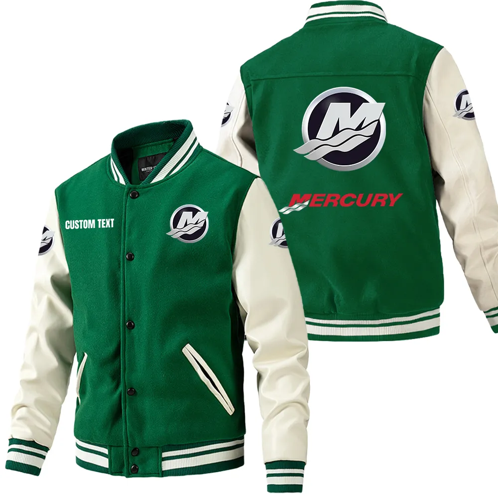 Sea Engine Leather Baseball Jacket, Everyday Comfort Leather Strength CAR180 - Green