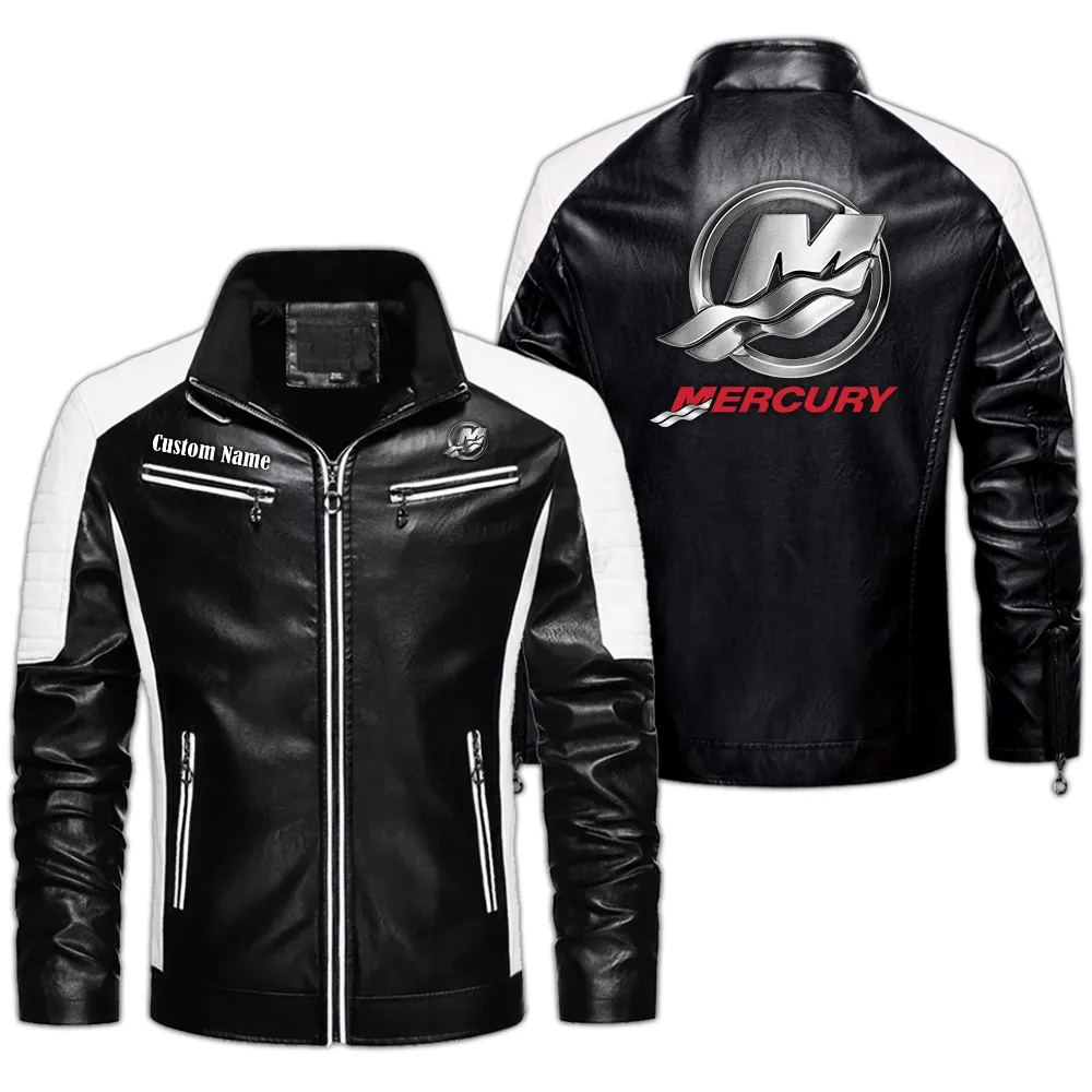 Ocean Engine Men's Pu Leather Jacket, Garage Life PU Jacket CAR040 - Black