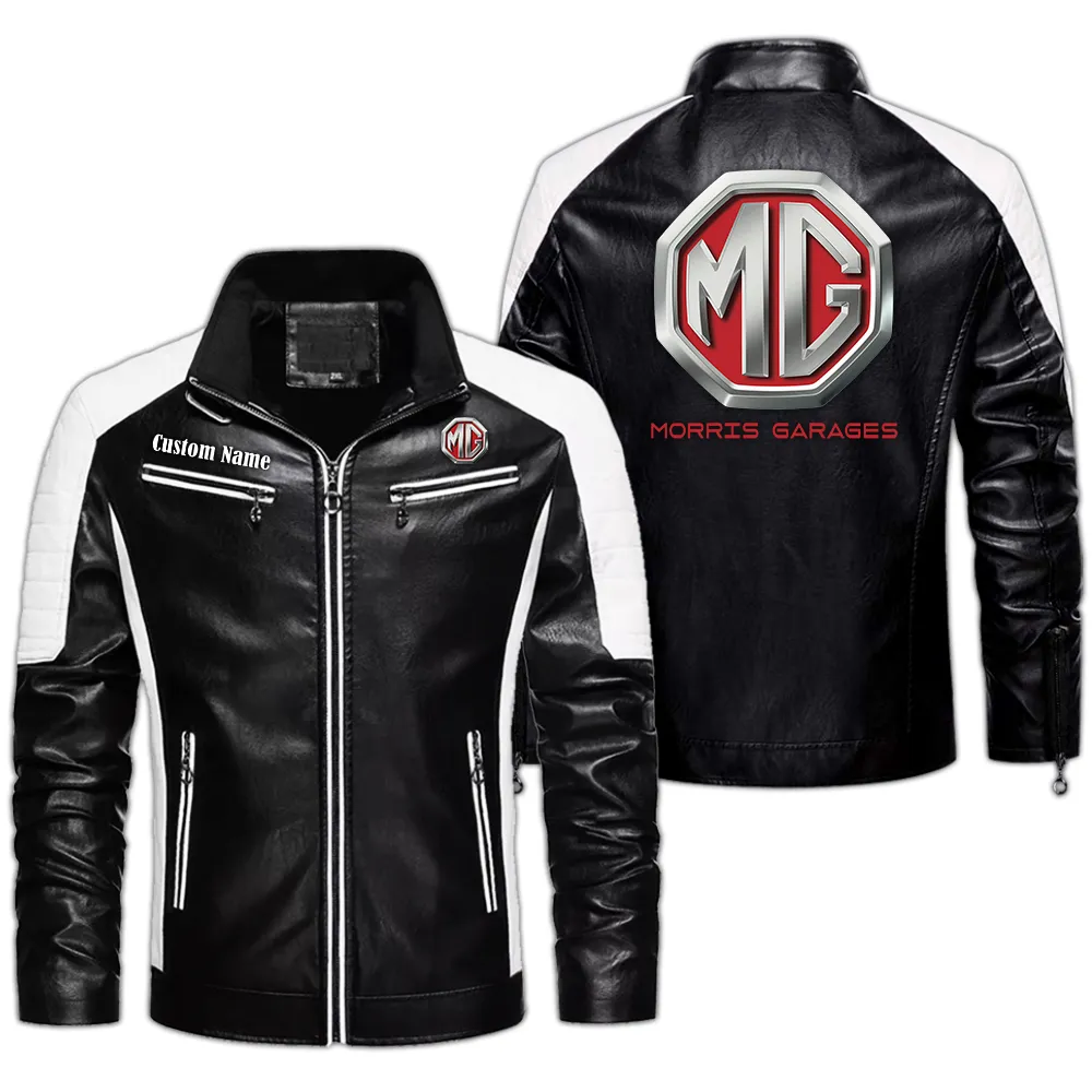 Compact Roadster Men's Pu Leather Jacket, Bold PU Leather Edge CAR040 - Black
