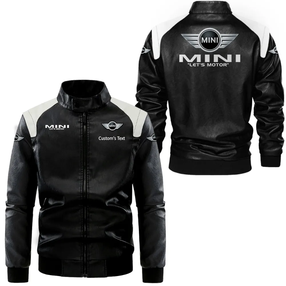 Car Iconic Hatchback Black And White Leather Jacket, Gearhead Spirit Leather Edge CAR080