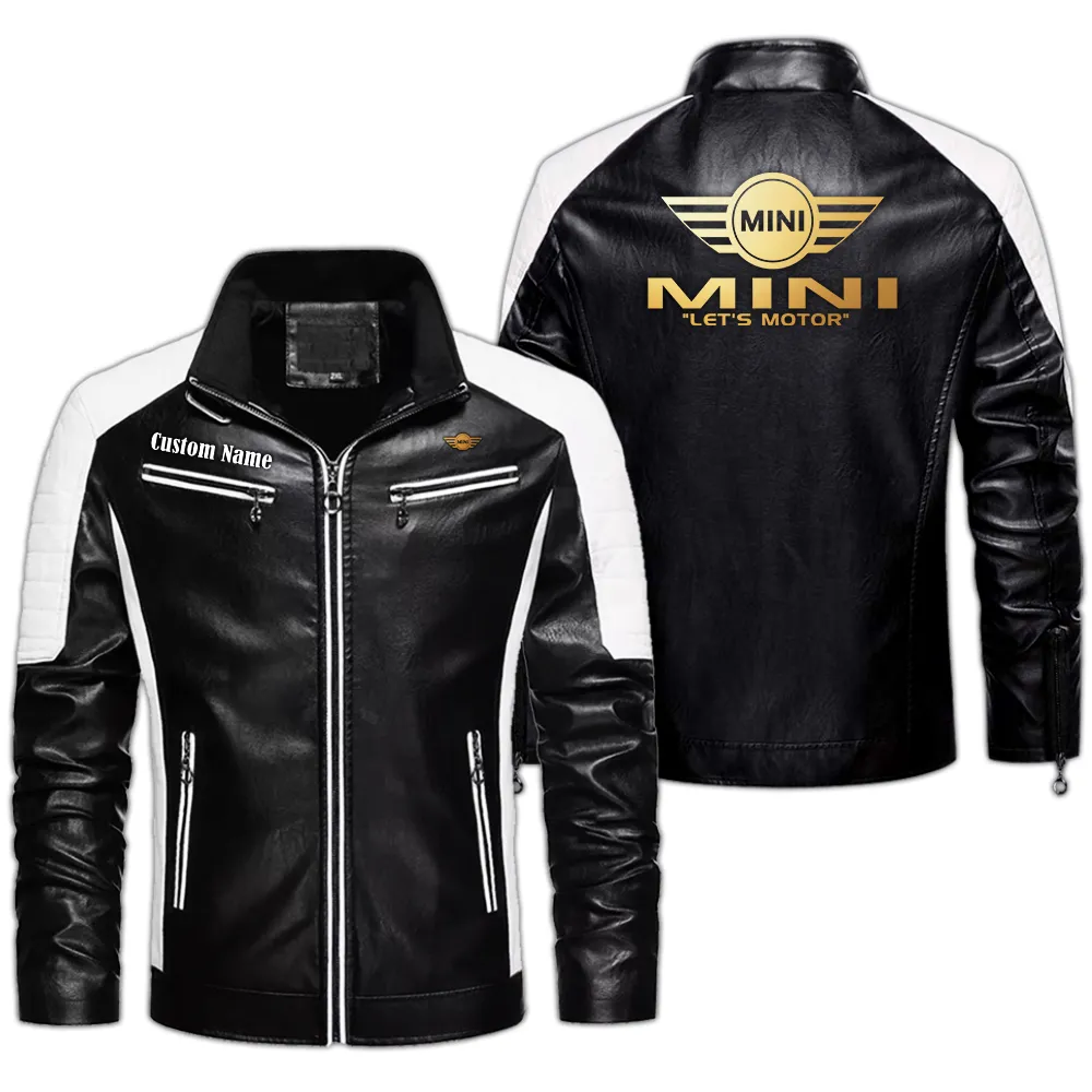 Tiny Cruiser Men's Pu Leather Jacket, Car Culture PU Jacket CAR040 - Black