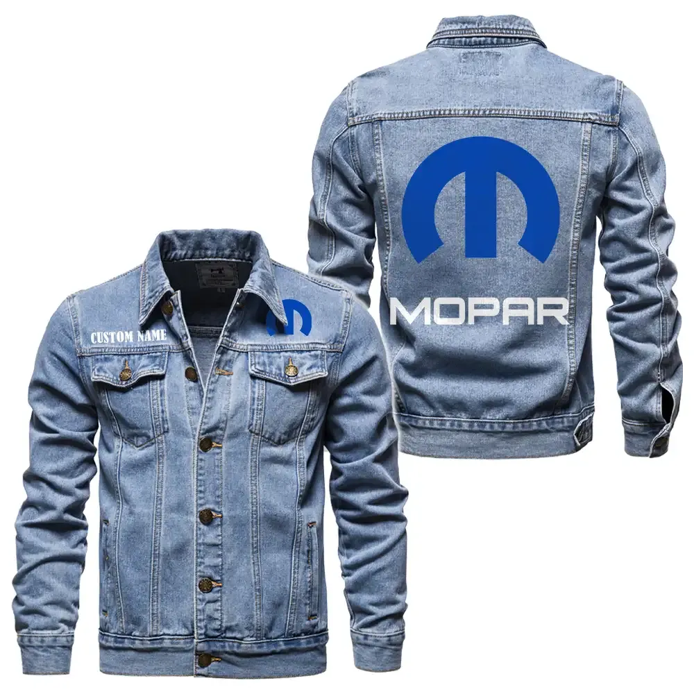 American Auto Upgrades Denim Jacket, All-Season Denim for Riders CAR190 - Light Blue
