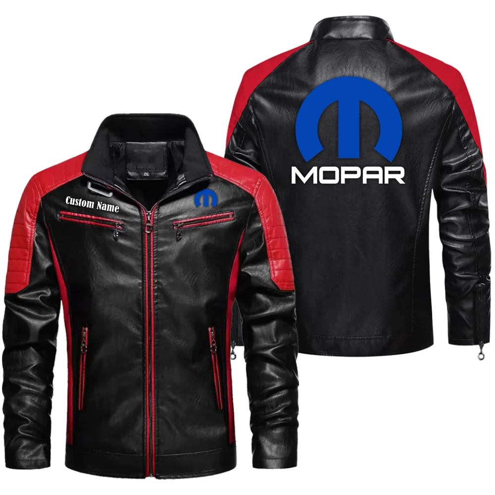 Classic Auto Enthusiasts Men's Pu Leather Jacket, Auto Spirit PU Jacket CAR040 - Red