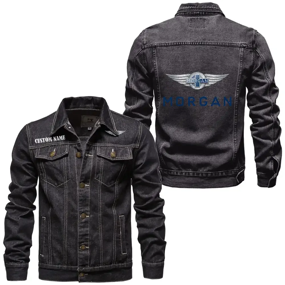 Road Life Denim Jacket, Classic Fit Gearhead Spirit CAR190 - Black