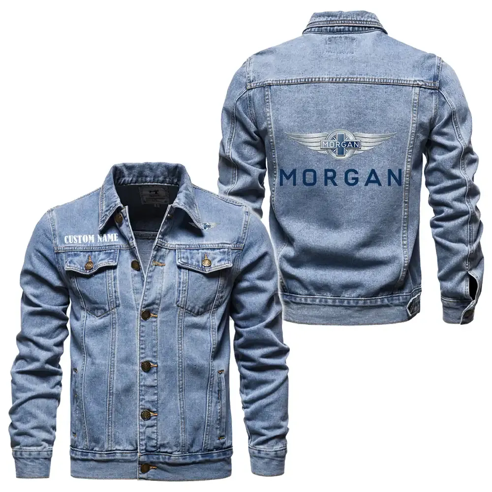 Bold Motion Denim Jacket, All-Season Denim for Riders CAR190 - Light Blue
