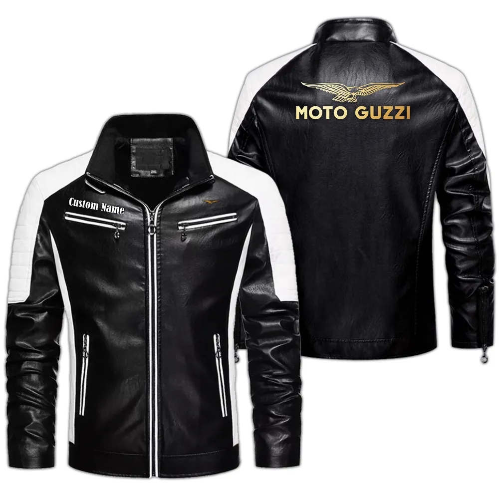 European Motorbike Men's Pu Leather Jacket, Road Tested PU Leather CAR040 - Black