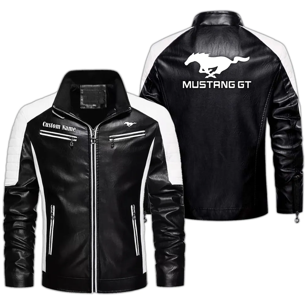 Performance Fit Men's Pu Leather Jacket, Car Enthusiast Leather Look CAR040 - Black