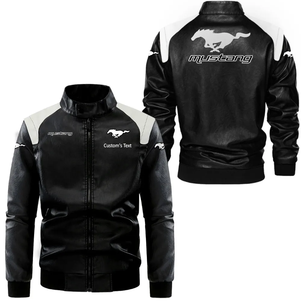 Garage Spirit Black And White Leather Jacket, Rider Spirit Two-Tone Edge CAR080