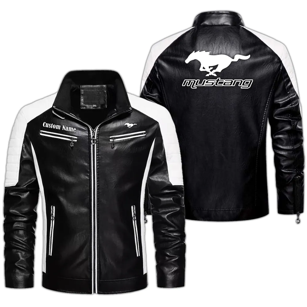 Lifestyle Race Men's Pu Leather Jacket, Rugged Style for Drivers CAR040 - Black
