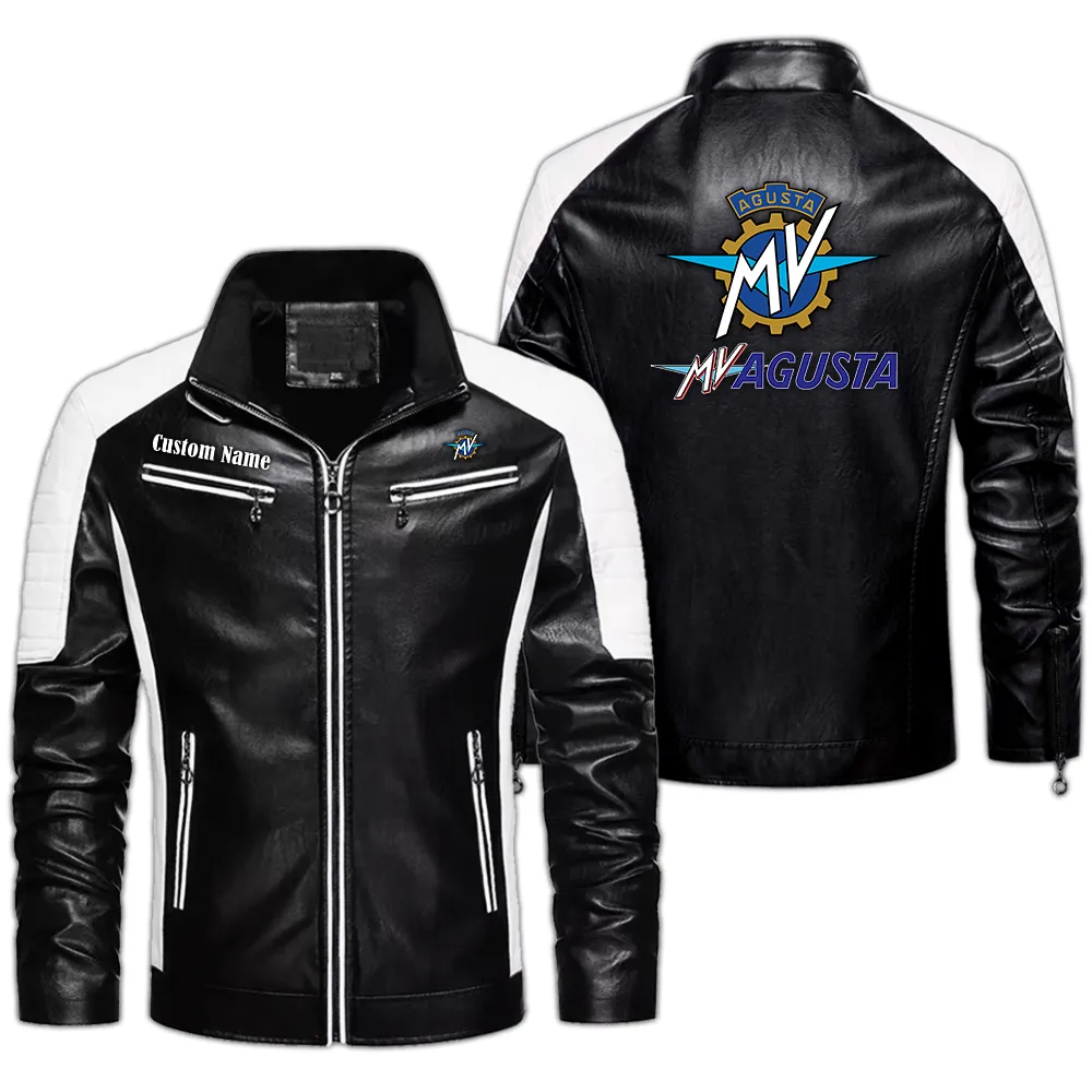 High-Performance Ride Men's Pu Leather Jacket, Car Culture PU Jacket CAR040 - Black