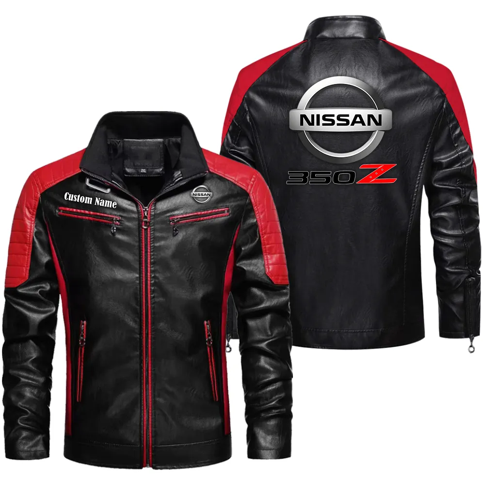Bold Spirit Men's Pu Leather Jacket, Street-Ready PU Leather Jacket CAR040 - Red
