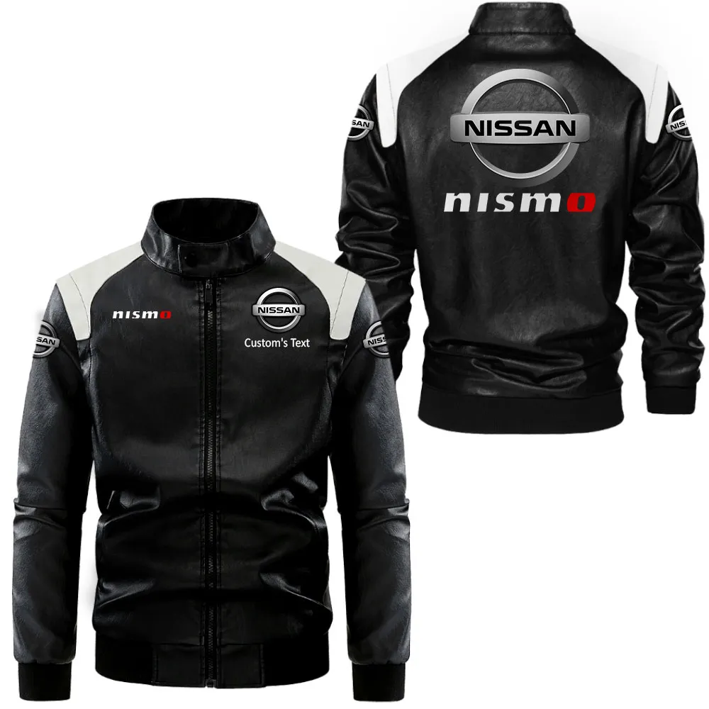 Everyday Motion Black And White Leather Jacket, Road-Ready Two-Tone Leather CAR080