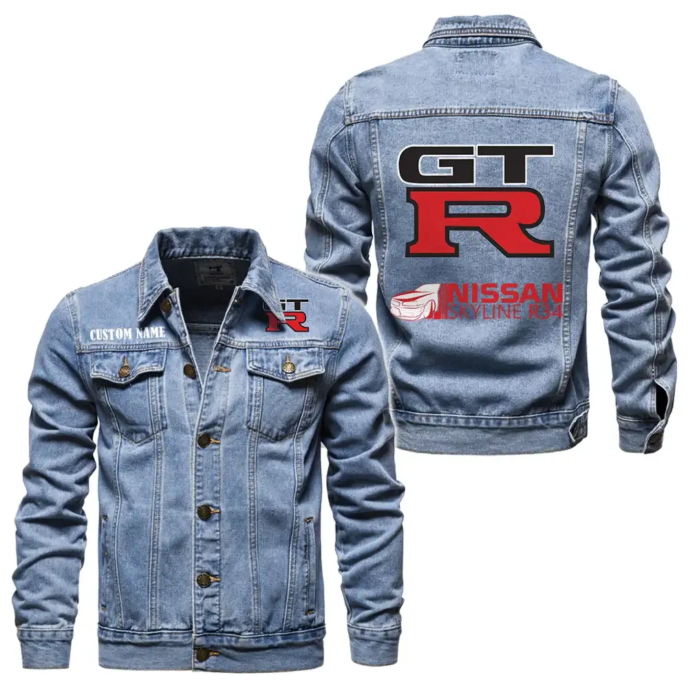 Speed Motion Denim Jacket, Rider Lifestyle Denim Jacket CAR190 - Light Blue