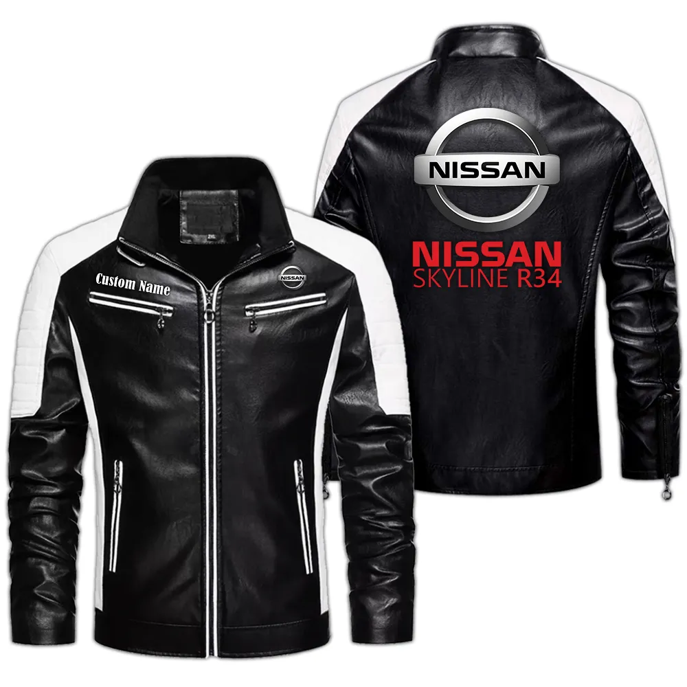 Everyday Life Men's Pu Leather Jacket, Rugged Style for Drivers CAR040 - Black