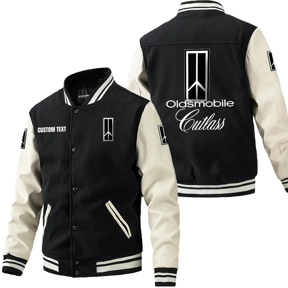 Heritage Life Leather Baseball Jacket, Garage Style Leather Jacket CAR180 - Black White