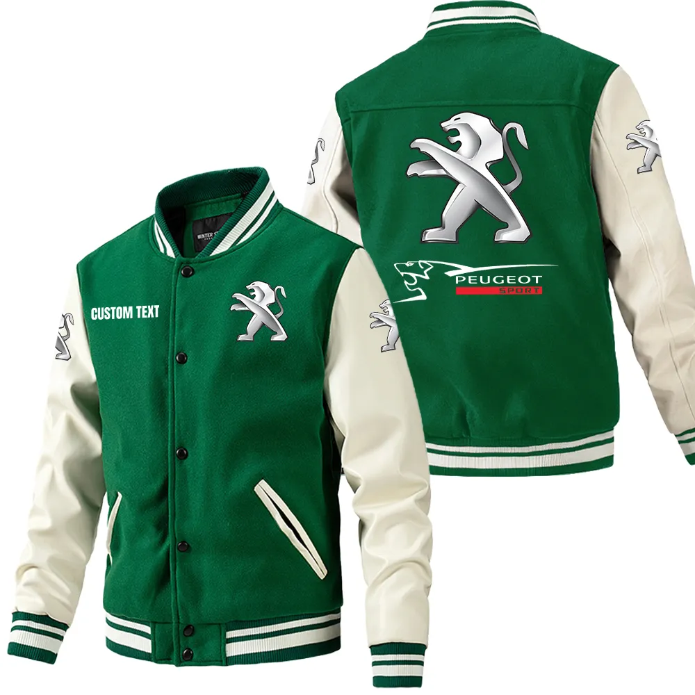 Everyday Driver Leather Baseball Jacket, Urban Gearhead Leather Style CAR180 - Green