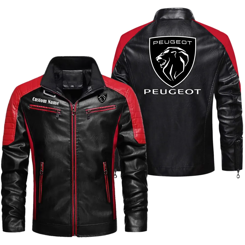 Urban Ride Men's Pu Leather Jacket, Rugged PU Jacket for Gearheads CAR040 - Red