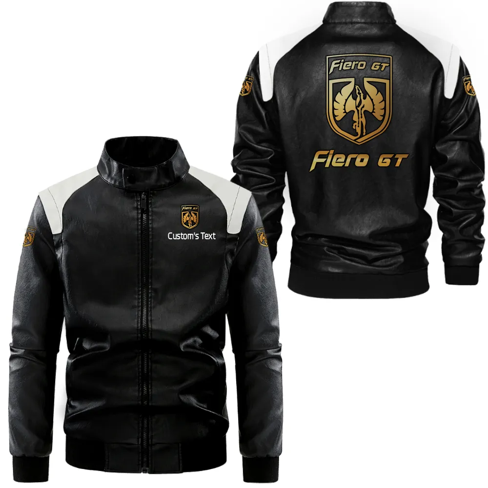 Lifestyle Fit Black And White Leather Jacket, Rugged Jacket for Gearheads CAR080