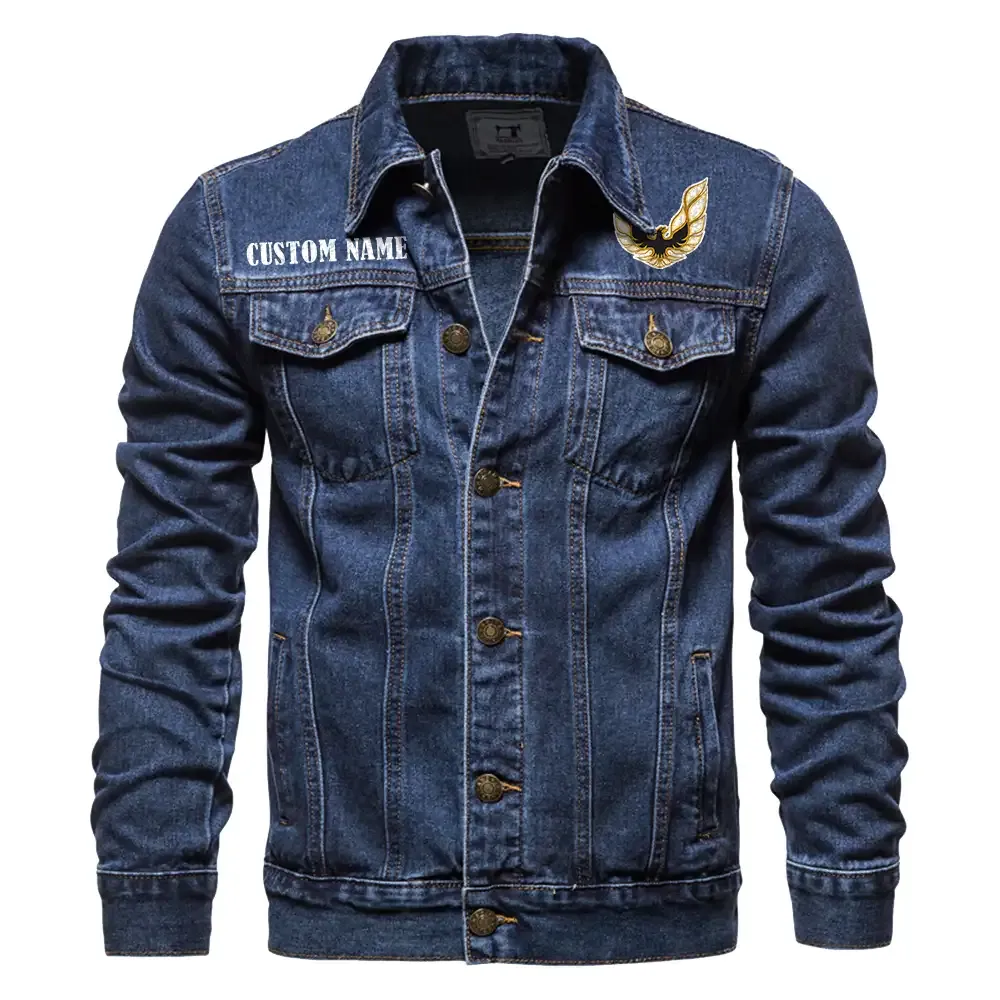 Old-School Coupe Denim Jacket, Car Culture Denim Style CAR190 - Dark Blue