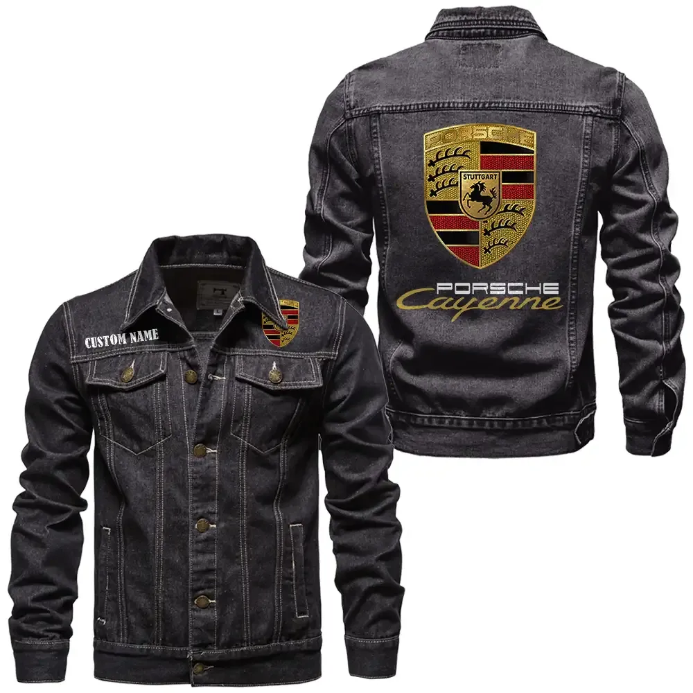 Bold Motion Denim Jacket, All-Season Denim for Riders CAR190 - Black