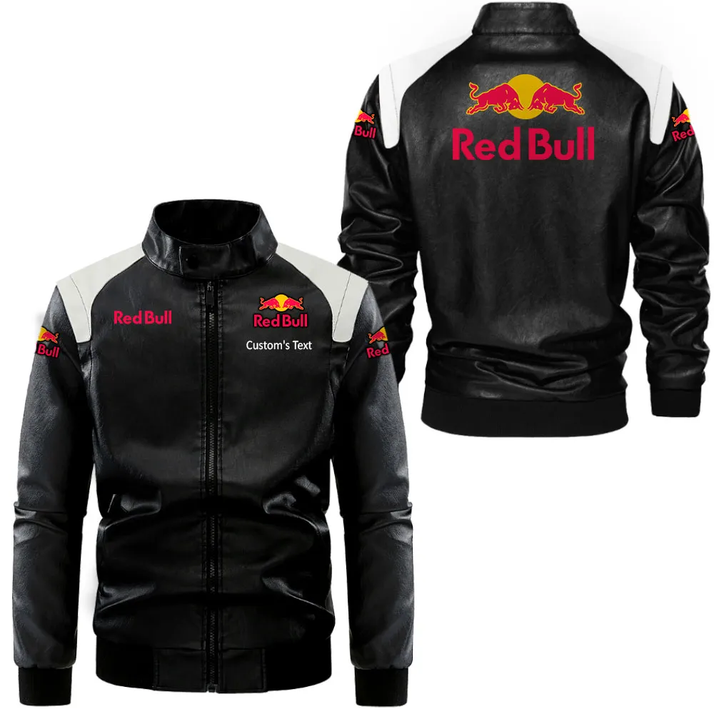Extreme Racing Team Black And White Leather Jacket, Rugged Everyday Two-Tone Jacket CAR080