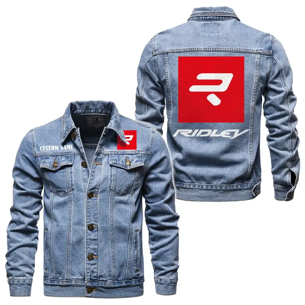 Strong Spirit Denim Jacket, Auto-Inspired Denim Look CAR190 - Light Blue