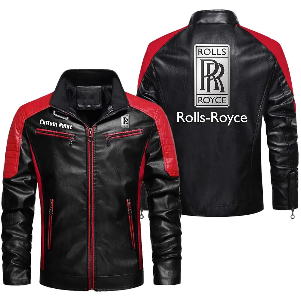Road Spirit Men's Pu Leather Jacket, Garage Life PU Jacket CAR040 - Red