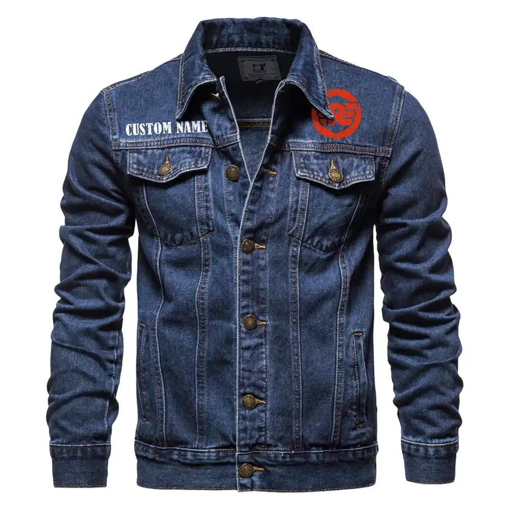 Cafe Racer-Inspired Bike Denim Jacket, Denim Spirit for Drivers CAR190 - Dark Blue