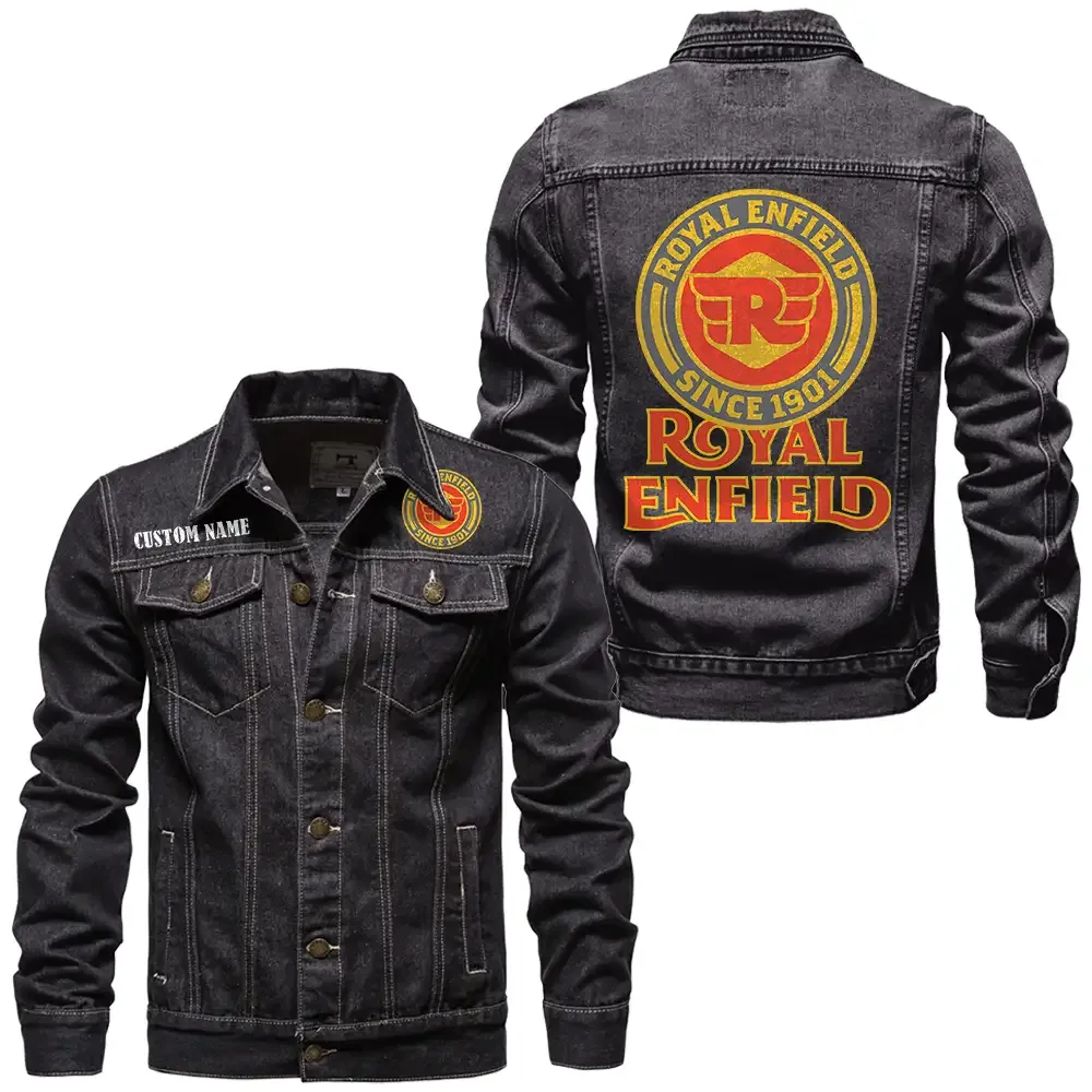 Heritage Ride Denim Jacket, Classic Fit Gearhead Spirit CAR190 - Black