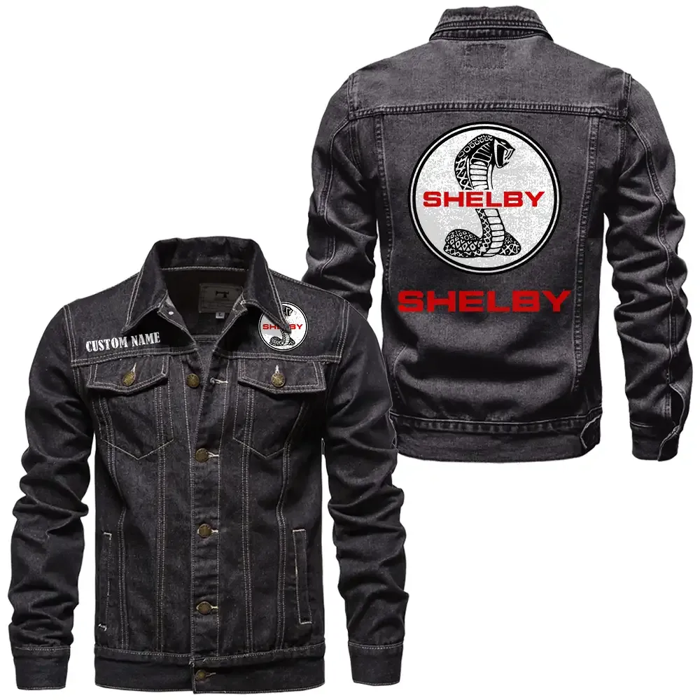 Iconic Performance Car Denim Jacket, Rugged Style Everyday Denim CAR190 - Black