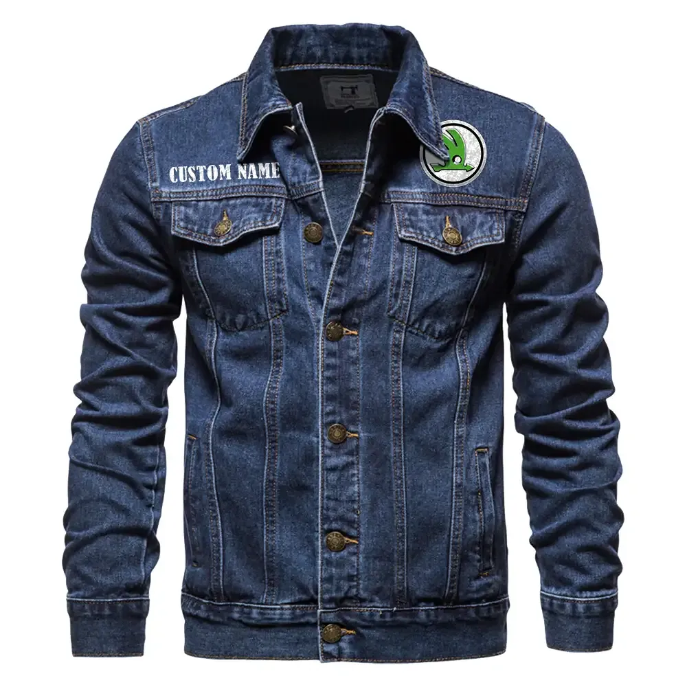 European Family Car Denim Jacket, Street Spirit Denim Jacket CAR190 - Dark Blue